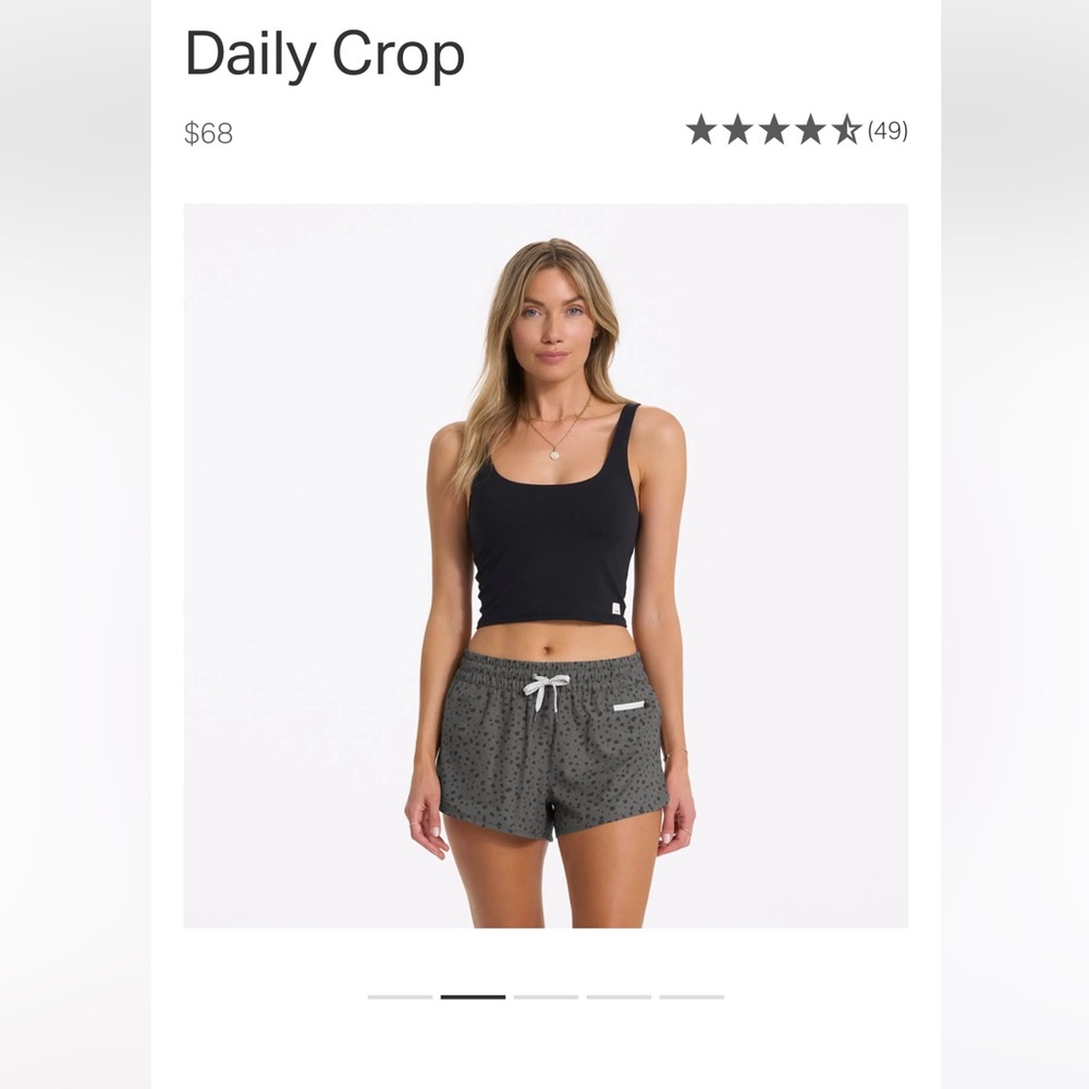Vuori daily crop size medium black like new